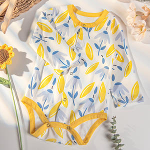 Body de Bebé para Primavera/Verano, Estilo Europeo Americano, Manga Larga, Ropa de Bebé, <span class=keywords><strong>Pijama</strong></span> para Recién Nacido, Ropa de Clase, Algodón - Product Image 3