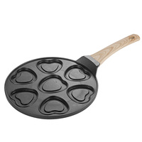 Wajan Pancake Mini Anti Lengket Multi-cetakan dari Aluminium Alloy Ramah Lingkungan Mudah Dibersihkan Pola Hati Smiley Face Kompatibel dengan Induksi