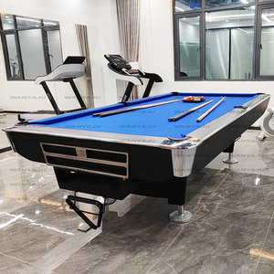 Hot bán giải đấu tiêu chuẩn chất lượng cao Rắn gỗ Slate bảng hồ bơi trong nhà Câu lạc bộ khung thép bàn bi-a với LED chiếu sáng - Product Image 6