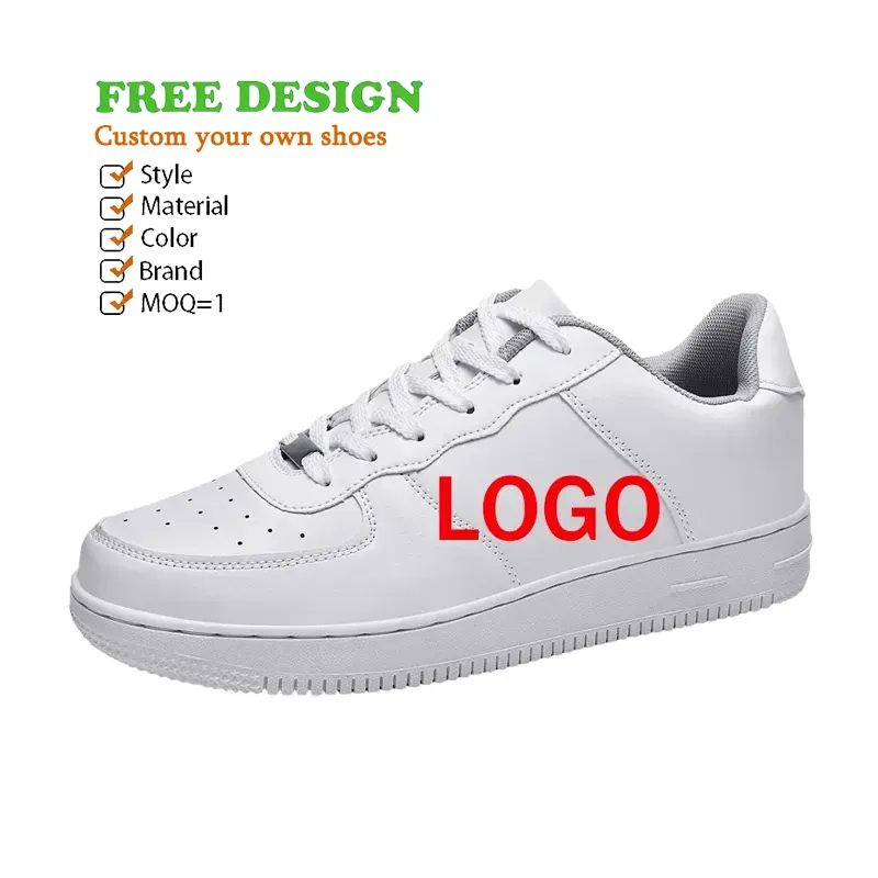 Original Customizable Logo Men Women Skateboarding Manufacturer OEM Basketball White Sneakers Low Top Custom Sneaker Shoes