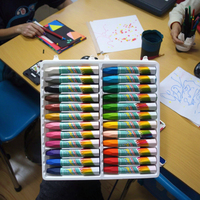 Ensemble de peinture pour enfants et école Peinture d'art Crayons de dessin multicolores 24 couleurs couleurs pastel à l'huile lourde