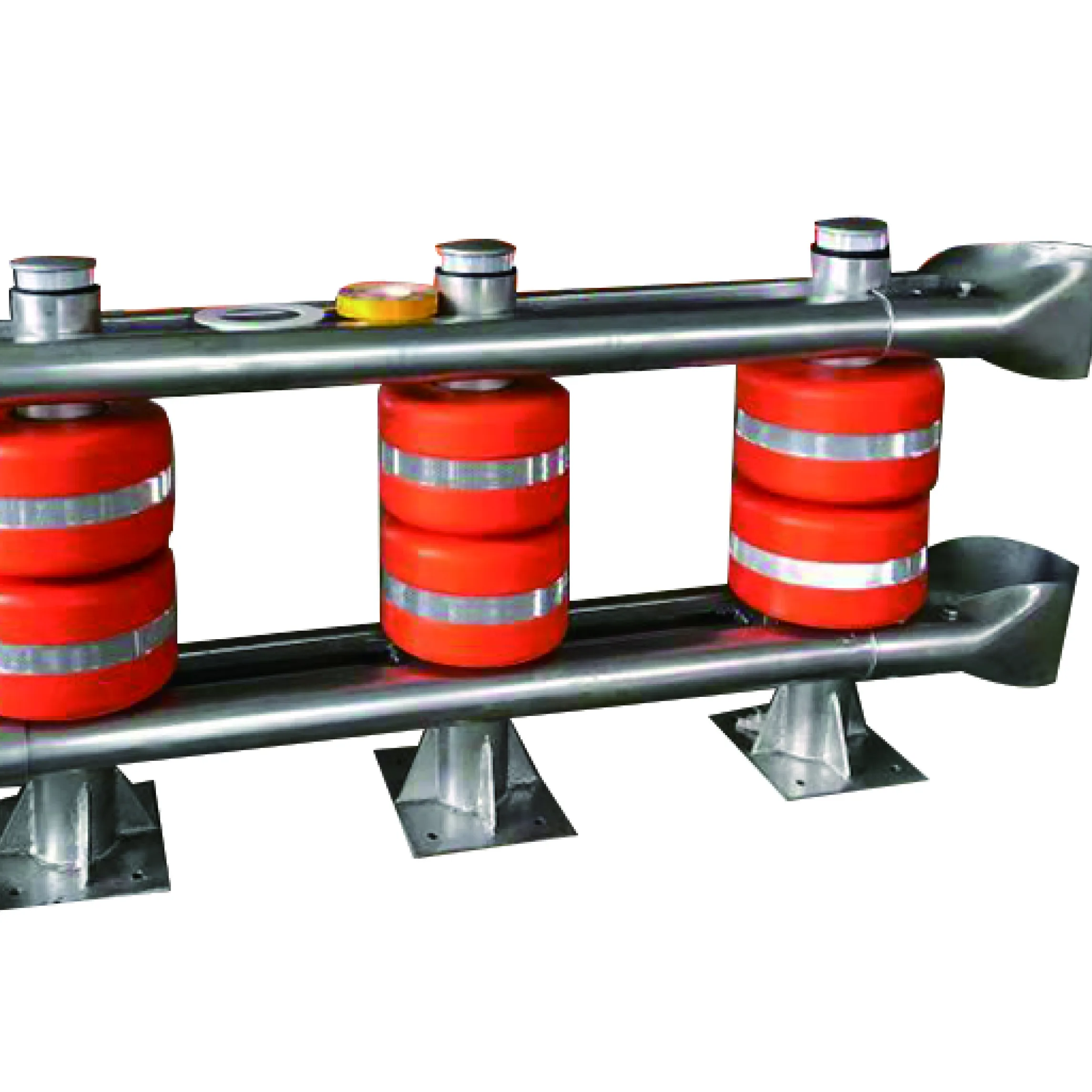 EVA Drum Safety Yellow Roller Barrier Silver Roller Crash Barrier For Highway Rolling Barrier Fence by the Road To Safe