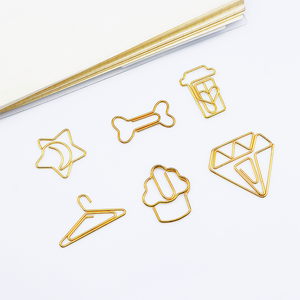 Xác Minh Nhà Sản Xuất Vui Văn Phòng Phẩm Hình Bookmark Thẻ Quà Tặng Trang Trí <span class=keywords><strong>Clip</strong></span> Biểu Tượng Tùy Chỉnh Kẹp Giấy Kim Loại Vàng Kẹp Giấy - Product Image 5