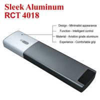 Télécommande vocale intelligente tout-en-un en alliage d'aluminium avec écran couleur, code fixe, 18 touches, batterie rechargeable