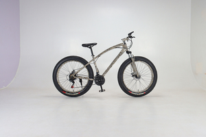 26-дюймовый горный велосипед с 21 скоростью, дисковыми тормозами, амортизационной вилкой, алюминиевой рамой и толстыми шинами, рама из высокоуглеродистой стали, для бездорожья - Product Image 2