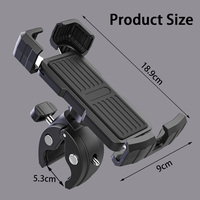 Soporte de Teléfono Ajustable a Prueba de Golpes para Manillar de Bicicleta de Montaña, Motocicleta, Scooter, Vehículo Todoterreno, Compatible con Teléfonos Inteligentes de 4-7 Pulgadas