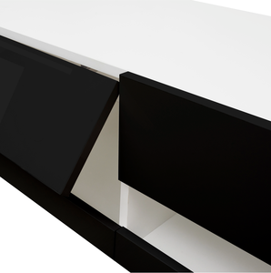 Meuble de salon, support <span class=keywords><strong>TV</strong></span> mural flottant autoportant avec éclairage LED, <span class=keywords><strong>80</strong></span> pouces, en bois - Product Image 4