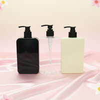 Flacon pulvérisateur plat carré en PET de 300 ml, fiable, pour désinfectant pour les mains, shampoing/après-shampoing, emballage pour soins de la peau