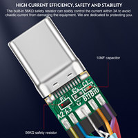 Cable USB 3.2 Gen2 USB-A a Tipo C Justlink, Transferencia de Datos de 10 Gbps, Carga Rápida de 3A 60W, Cable de Carga Rápida USB-C con Trenzado de Nailon