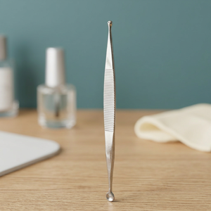 ASAP BEAUTY PAKISTAN Empujador de Cutículas de Doble Punta de Acero Inoxidable Ecológico, Pulidor de Uñas Reutilizable y Sostenible, Herramienta para el Cuidado de las Uñas - Product Image 1