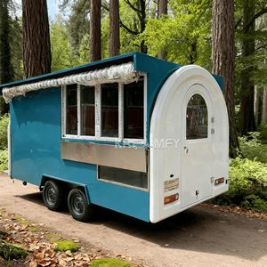 Carrito Móvil de Comida Rápida para Catering y Concesiones, con Diseño de Hamburguesa Redonda, con Logotipo, Remolque Tipo Food Truck - Product Image 5