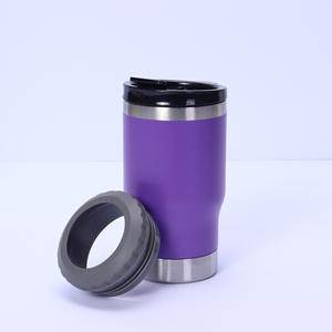 Isolateur de tasse et de canette de voyage en acier inoxydable 4 en 1 Thermocooler isolé sous vide pour canette de 12 oz et bouteille de bière pour le camping - Product Image 4