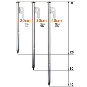 Estacas de Acero Inoxidable de Alta Resistencia para Tiendas de Campaña, Diámetro 40cm, Longitud para Exteriores, No Deformables, Venta al por Mayor - Product Image 2