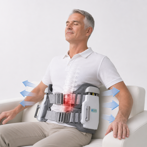 Dispositivo patentado de descompresión <span class=keywords><strong>lumbar</strong></span> metálico con 1 año de garantía, equipo de tracción para la espalda con soporte clínico para fisioterapia - Product Image 1
