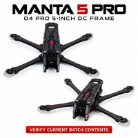 Châssis FPV Axisflying MANTA 5 Pro 5 pouces en fibre de carbone T700, géométrie double X DC large, bras de 226,5 mm 6 mm, pour O4 Pro, avec VTX numérique
