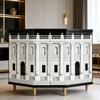 Mueble de Entrada Minimalista Italiano Moderno, Diseño Elegante en Madera para Vestíbulo, Recibidor o Porche, Mueble de Almacenamiento para el Hogar de Gran Capacidad