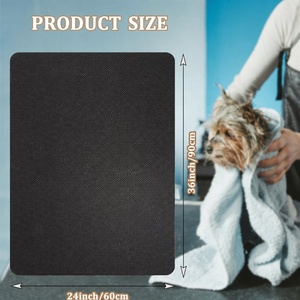 Soft Silicone Pet Grooming Table Mat Silicone <b>Anti</b> <b>Slip</b> Grid Pattern Contact Surface Waterproof Easy Clean Pad for Dog Trimming - Product Image 2