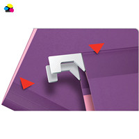 Taille légale violet clair 11pt papier suspendu dossier 25 pièces/boîte 1/5 coupe onglet réglable Suspension école papeterie faite PP