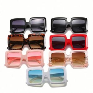 Gafas de Sol Cuadradas Extra Grandes de Moda Retro con Estampado de Leopardo Marrón para Mujer, Novedad de 2022 - Product Image 4