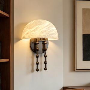 Marble <b>Wall</b> Lamp Led <b>Light</b> Source E27 <b>Switch</b> Control For Hotel Corridor Decoration - Product Image 1