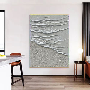 Peinture à l'huile sur toile <span class=keywords><strong>blanche</strong></span> abstraite <span class=keywords><strong>moderne</strong></span> et concise, peinte à la main, art mural 3D, style Art déco pour la décoration intérieure - Product Image 2