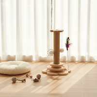 Vailge Arbre à chat classique personnalisé en bois massif, durable, avec structure d'escalade en sisal, peluche à catnip, écologique, facile à assembler