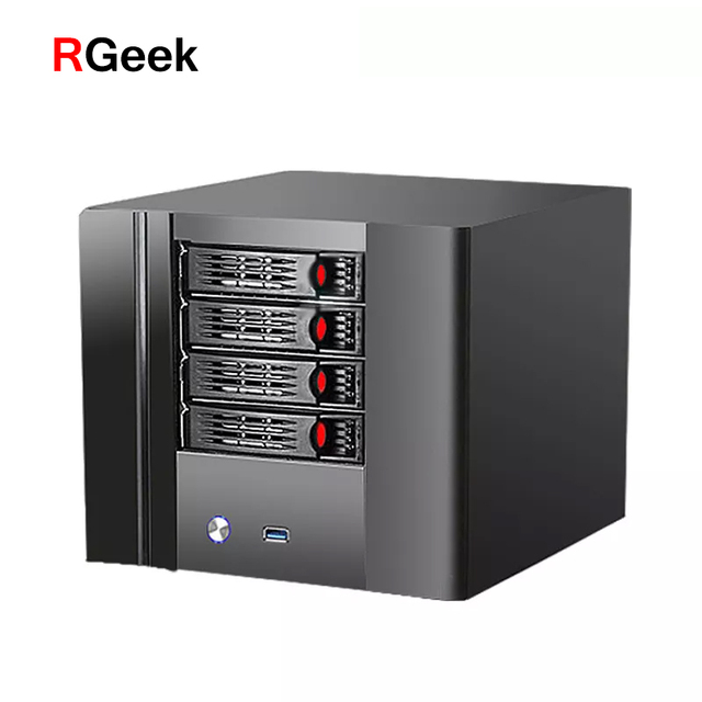 RGEEK NAS case 4 Bays USB3.0/USB2.0 4Bays NAS Storage Server Case with 3.5" Hard Disk for IPFS