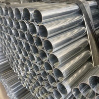 Tuyau en acier galvanisé ERW SS400 STK400 électrogalvanisé ASTM A500, diamètre de 1/2 à 8 pouces, pour rayonnages et étagères d'entrepôt