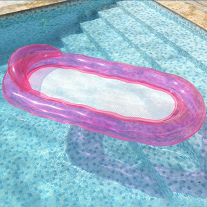 TANYOZHE Transat Gonflable Transparent 160x90cm pour Piscine – Flotteur Ondulé - Product Image 2