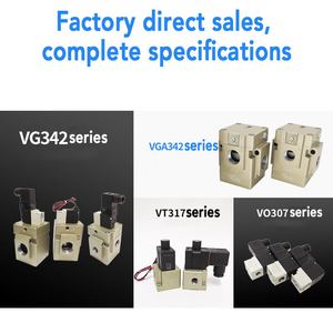 Valvola Solenoide VT317V, Valvola Pneumatica 220V a Due Posizioni Tre Vie, Valvola di Commutazione ad Alta Frequenza per Vuoto 12V, Gruppo Valvole 24VT307/VO/317V - Product Image 3