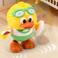 Mainan Robot Bebek Bercahaya Elektrik yang Bernyanyi, Berayun, dan Menari untuk Anak-anak