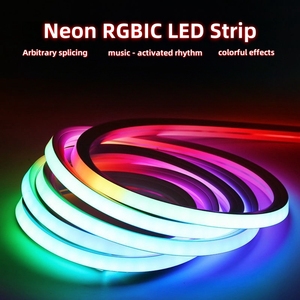 ชุดไฟ LED แบบยืดหยุ่น 5V USB 24V นีออน RGB สีสันครบถ้วน ควบคุมผ่านแอป Bluetooth ชิป 612 ซิลิโคนไลท์ สำหรับตกแต่งบรรยากาศภายในบ้าน - Product Image 1
