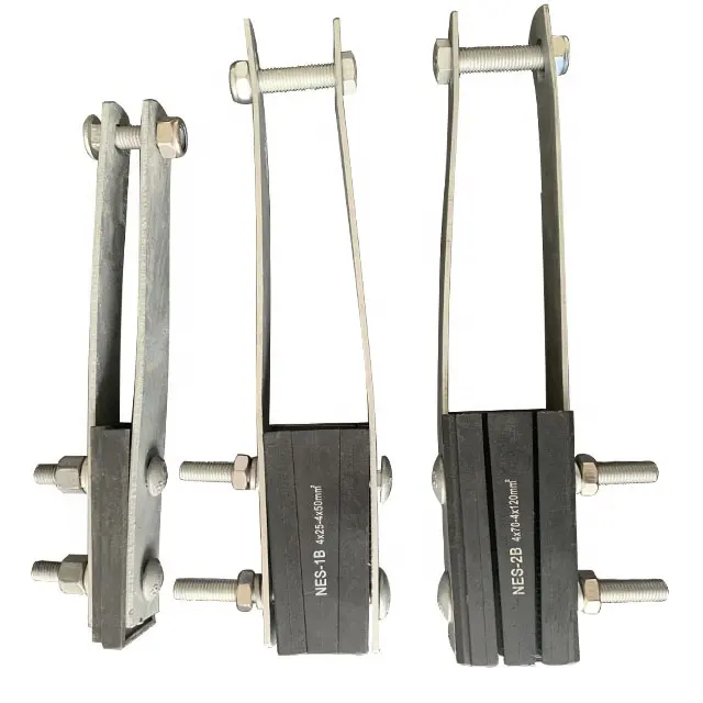 Four core overhead high tension cable clamp