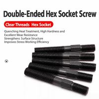 High Quality Double Headed Stud Threaded Rod High-strength 8.8 Grade Stainless Steel Carbon Steel Black
