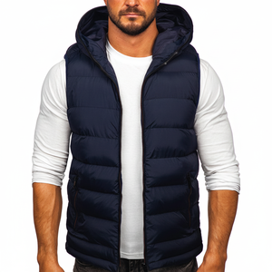 OEM personnalisé hommes haute qualité couleurs personnalisées demi-manches à capuche bouffant bulle veste respirant et confortable gilet - Product Image 1