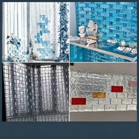 Brique de verre à effet dégradé, bloc de verre texturé effet cristal de glace pour cloison intérieure de bâtiment
