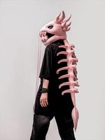 Nouveauté : Jouet en peluche squelette de dinosaure à tentacules de dragon, Nouveauté, Jouet amusant en forme de tête de dinosaure, Jouet exosquelette créatif