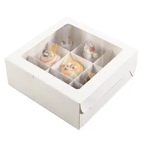 2024 Hot Sale Bonbons Box Dessert Packaging Paper Box Candy Box With Viewing Window And Dividers For Chocolate Packaging