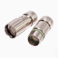 Connecteurs M23 M623 en métal à 12 broches (femelle/mâle) pour servomoteur et encodeur