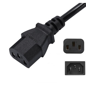 EU 구리 클래드 알루미늄 PVC 블랙 연장 선 케이블 0.3 사각 1.2M AC 전원 케이블 - Product Image 5