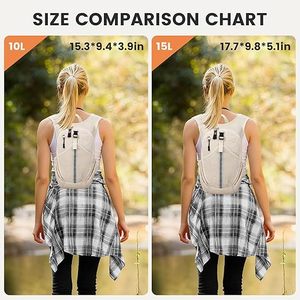 กระเป๋าเป้เดินป่าขนาดเล็ก 10 ลิตร - กระเป๋าเป้พับเก็บได้น้ำหนักเบาสำหรับการเดินทาง แคมป์ปิ้ง กิจกรรมกลางแจ้ง และการเดินทางประจำวัน, กระเป๋าเป้ขนาดกะทัดรัด - Product Image 4