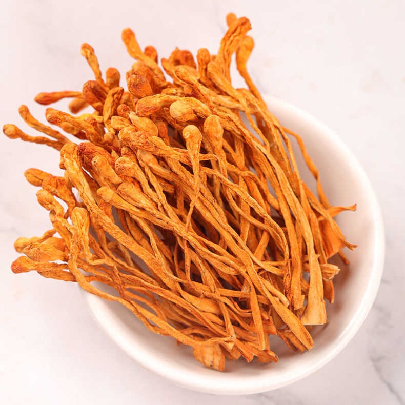 High Quality Organic Cultivation Cordyceps Militaris Dried Whole Raw Tibet Cordyceps Militaris Powder