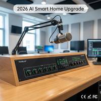 Penguat Daya Tegangan Konstan Lima Zona L-2100 dengan Bluetooth USB FM untuk Sistem Pengumuman Publik 120W Seri Hub Rackmount