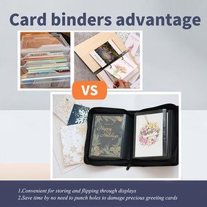 Classeur pour cartes, calendrier <span class=keywords><strong>de</strong></span> cartes <span class=keywords><strong>de</strong></span> vœux, classeur à pochettes transparentes - Product Image 3