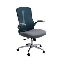 Chaise de bureau ergonomique pivotante moderne en maille avec support lombaire réglable, chaise d'étude en plastique, personnalisation de mobilier