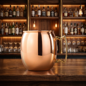 Factory Sale <b>Copper</b> Mug Brass Handle Glossy Finish Premium Design Gift <b>Cup</b> 16oz Eco-Friendly Custom Packaging for Sale Exporters - Product Image 1