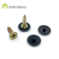 Cache-vis plat en PVC noir moderne personnalisable pour meubles, salle de bain, chambre, salon, bureau à domicile, cuisine et hôtel