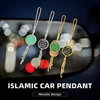 Pendentif de rétroviseur en métal Se'lan Art Déco musulman islamique, finition métallique, avec pompon mosquée, décoration suspendue, souvenir, vente en gros