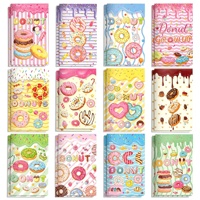 L.16003 Niedliches Donut-Themen Mini-Notizbuch Cartoon Süßes Dessert-Muster Taschenjournal Kinder-Party-Geschenk Kleines Schreibheft Geschenk