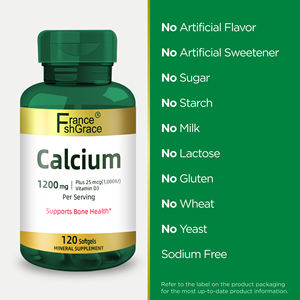 Kapsul kalsium 120 organik dengan Vitamin D3 kesehatan tulang, suplemen kalsium dan Vitamin <span class=keywords><strong>D</strong></span> untuk dewasa - Product Image 4